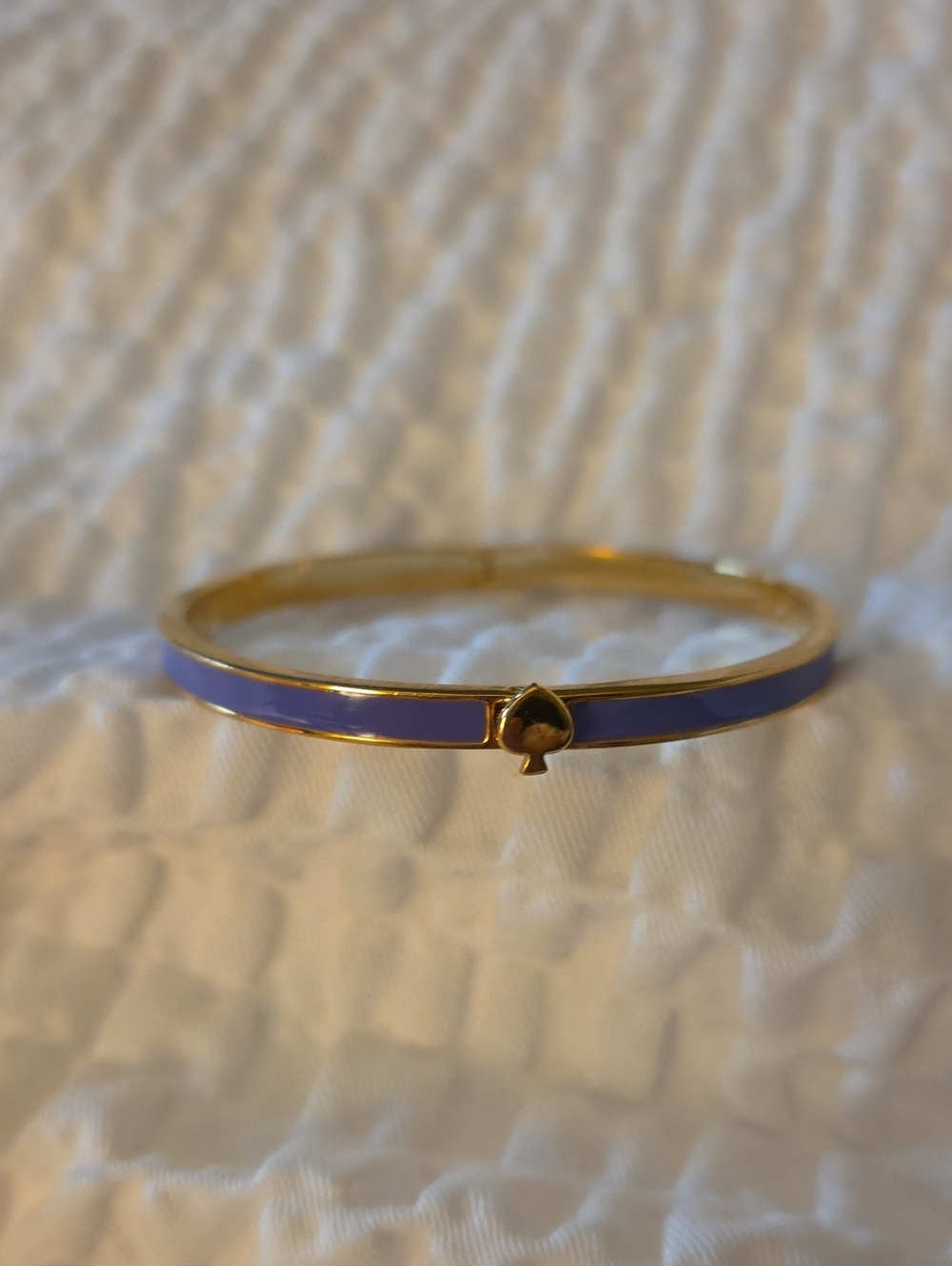 kate spade NWOT Gold-Tone Bracelet with Purple Enamel and Spade Accent